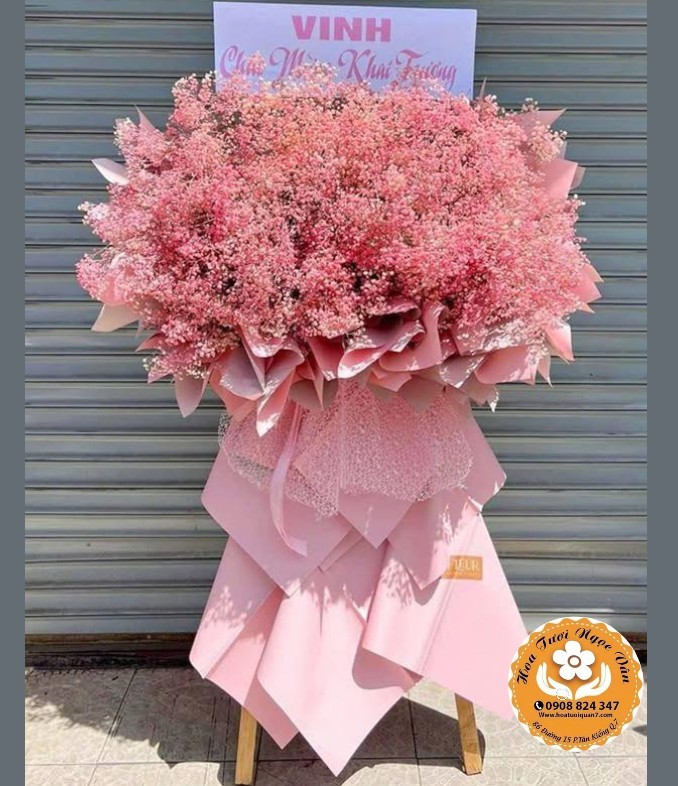 Kệ Hoa Chúc Mừng "Giấc Mơ Hồng"