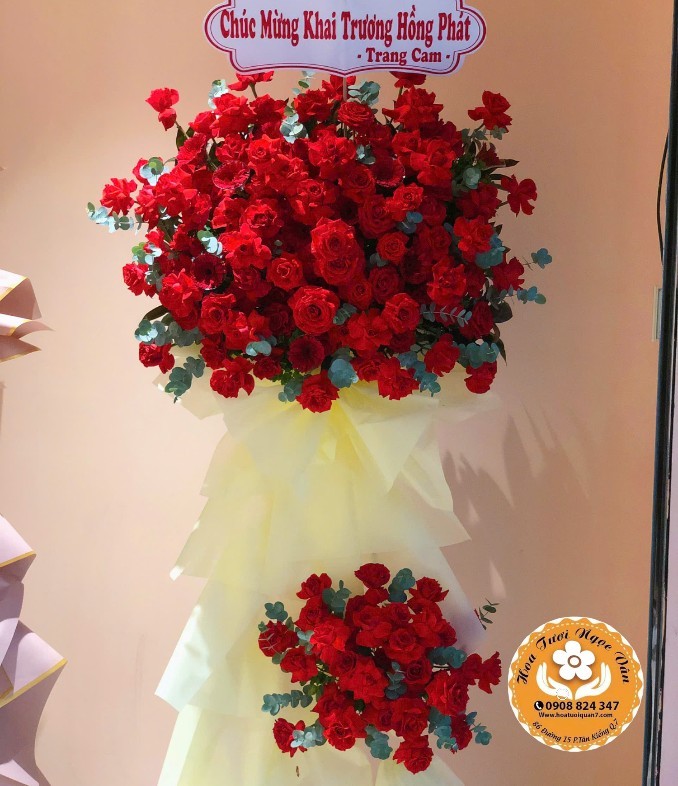 Kệ Hoa Khai Trương - Hồng Phát Rực Rỡ