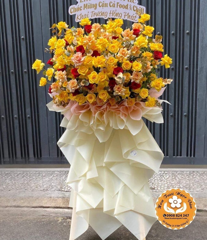 Kệ Hoa Khai Trương Hồng Phát