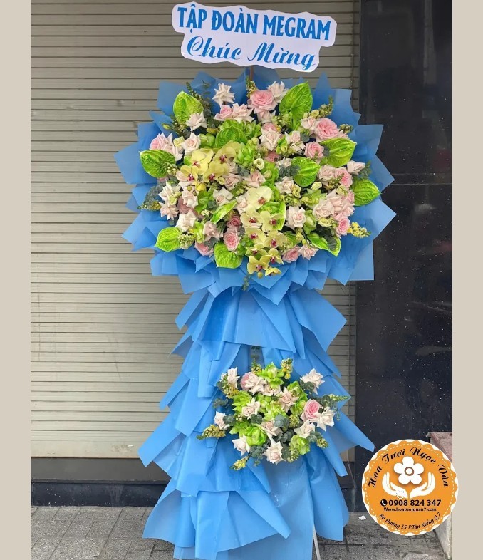 Kệ Hoa Chúc Mừng Lộc Xanh