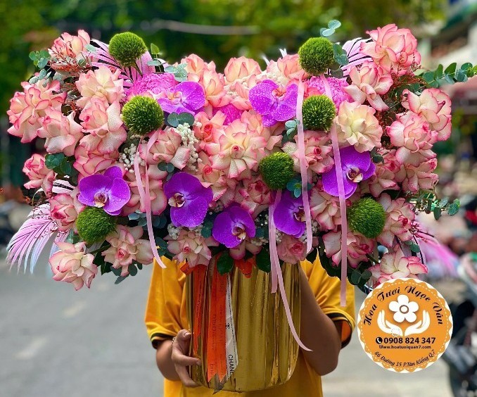 Giỏ hoa Lan Hồ Điệp - Đẳng Cấp Vương Giả