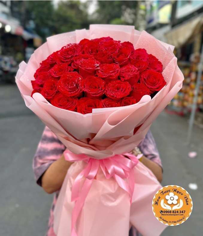 Bó Hoa Hồng Đỏ Tình Yêu Ngọt Ngào