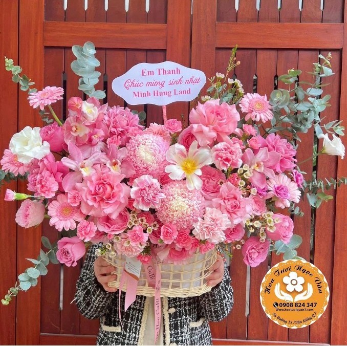 Giỏ hoa Chúc Mừng - Đại Cát Thịnh Vượng