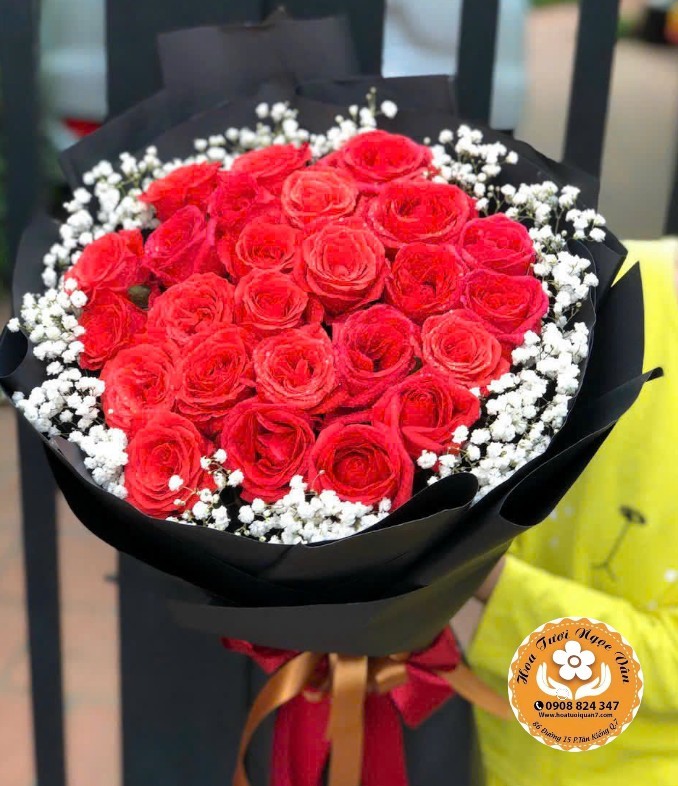 Bó Hoa Hồng Đỏ Nồng Nàn