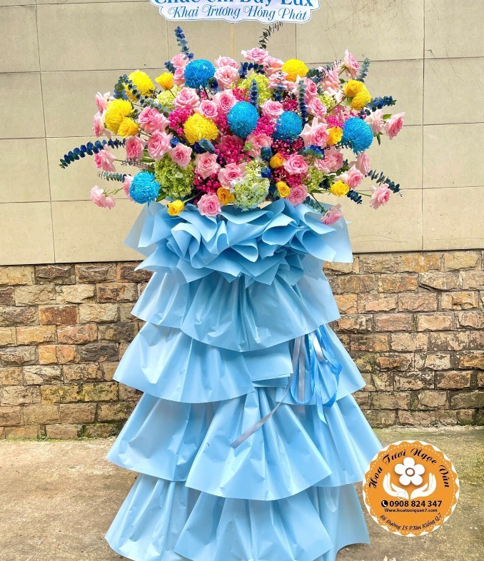 Kệ Hoa Khai Trương Sắc Màu Rực Rỡ