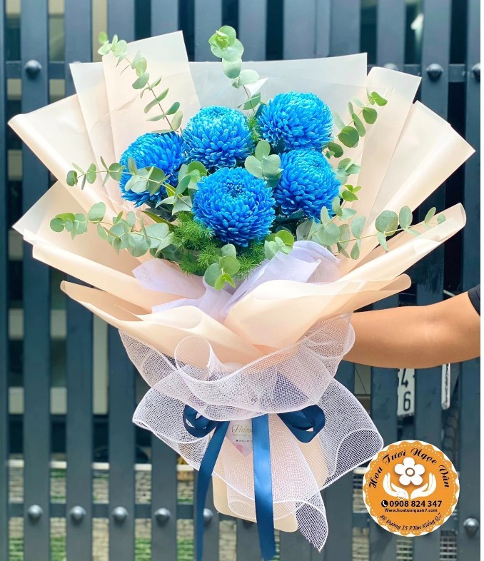 Bó hoa "Đại Dương Xanh"