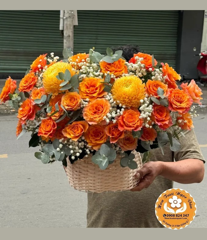 Giỏ Hoa "Nắng Rực Rỡ"