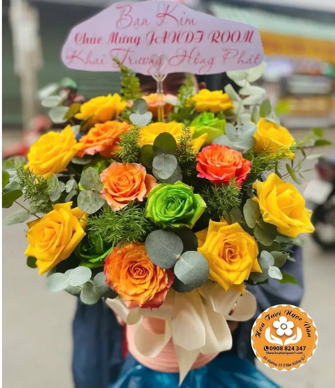 Hộp Hoa Khai Trương Sức Sống Mới