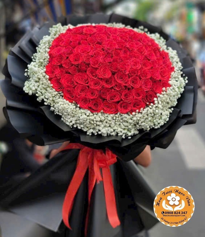 Bó Hoa Hồng Đỏ Khổng Lồ - Tình Yêu Vĩnh Cửu