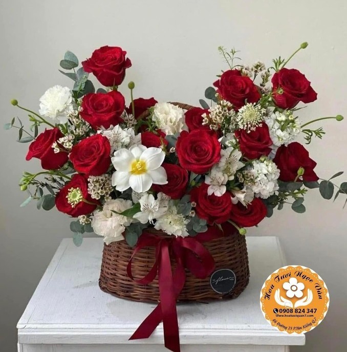 Giỏ hoa Nồng Nàn