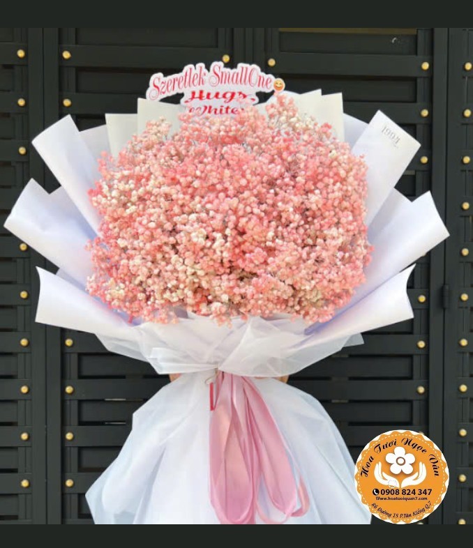 Bó Hoa Baby 'Mây Hồng Dịu Dàng'