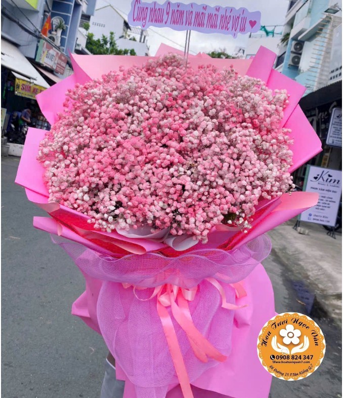 Bó hoa Baby Hồng Pinky Dream - Giấc Mơ Màu Hồng